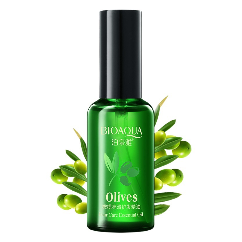 Boquanya aceite esencial para el cuidado del cabello de oliva, teñido y permanente, cuidado del cabello liso, cuidado del cabello seco y encrespado, acondicionador suave para el cabello