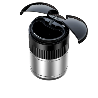 Car with Cover Automatic: Car ashtray - silver-touch-sensor-70s-113mm72mm