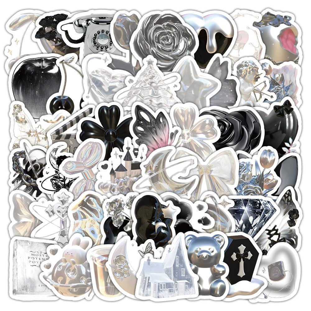 Sticker Pack, multi-design aesthetic stickers, 8×8 cm high-quality sheets, assorted counts 60–103 pcs