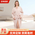 工厂素色纱布起皱布浴袍女士定制批发浴袍拥有Oeko-tex100证书