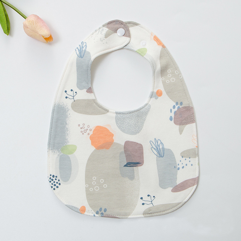 Bebé en forma de U de algodón babero recién nacido impermeable escupir leche saliva Toalla de algodón super suave ajustable babero Otoño e Invierno