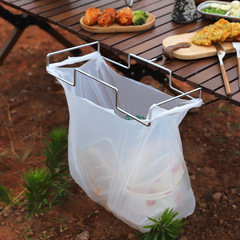 Outdoor Camping Stainless Steel Trash Bag Hanger Folding Table Stand Bracket Picnic BBQ Eco Camping Frame Wholesale