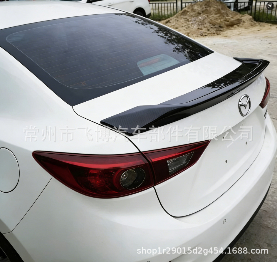 Suitable for 2014-2017 Mazda 3 Axela Sedan, No-Drill Modification Dedicated Rear Spoiler