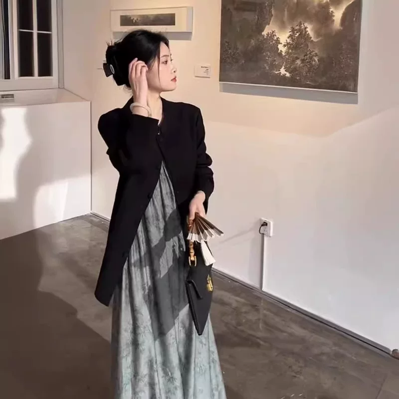 Set, suit, dress, plus size, Chinese style