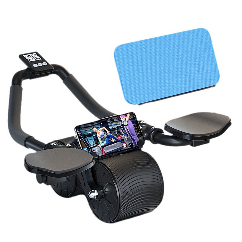 Sincronización rueda abdominal nuevo rebote automático ejercicio abdominal músculo artefacto hogar codo rodillo de apoyo equipo de fitness