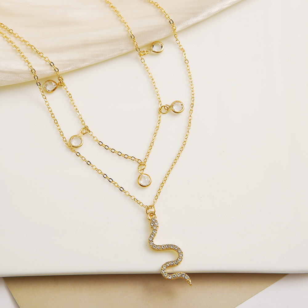 Retro Animal Alloy Plating Artificial Crystal Necklace 1 Piece
