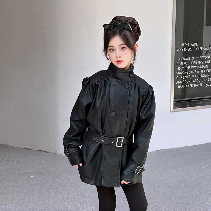 女童秋装外套2025新款儿童夹克皮衣秋季女大童春秋款炸街童装上衣|undefined