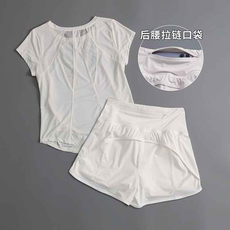 Women's Badminton Apparel 2026 New Style Tennis Sports Set Yoga Gym Top Short Sleeve Running Quick-Drying Shorts