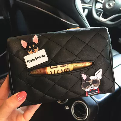 box wholesale, Car tissue box/set - chihuahua-black