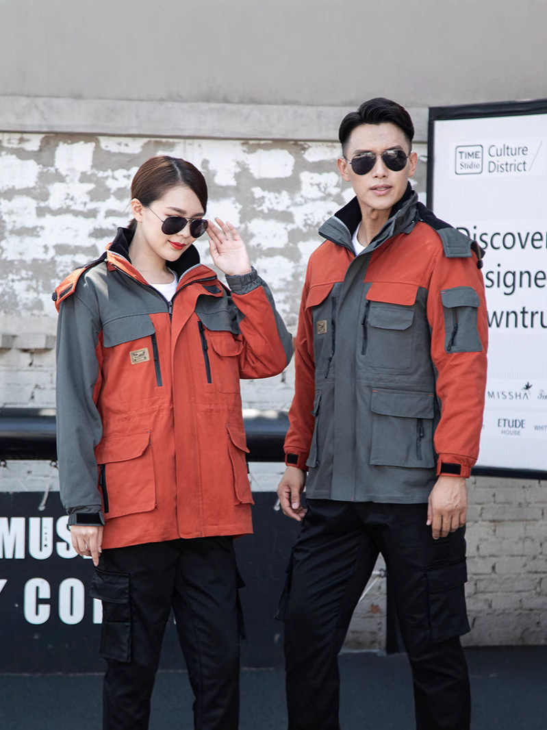 Invierno de algodón de lana con ropa de trabajo de algodón para hombres, ropa de algodón caliente y gruesa, ropa de protección laboral, chaqueta de algodón, ropa de asalto a prueba de frío