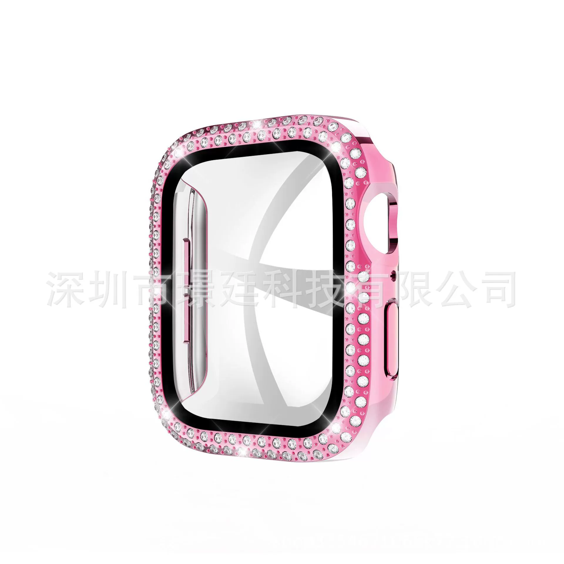 Suitable for Apple Double Diamond Frame Steel Case PC case PC case Apple Watch8/SE/7/6/5/4/32