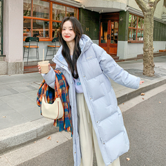 MM明摩同款女装长羽绒服超长过膝2025年新款加厚宽松情侣冬季外套