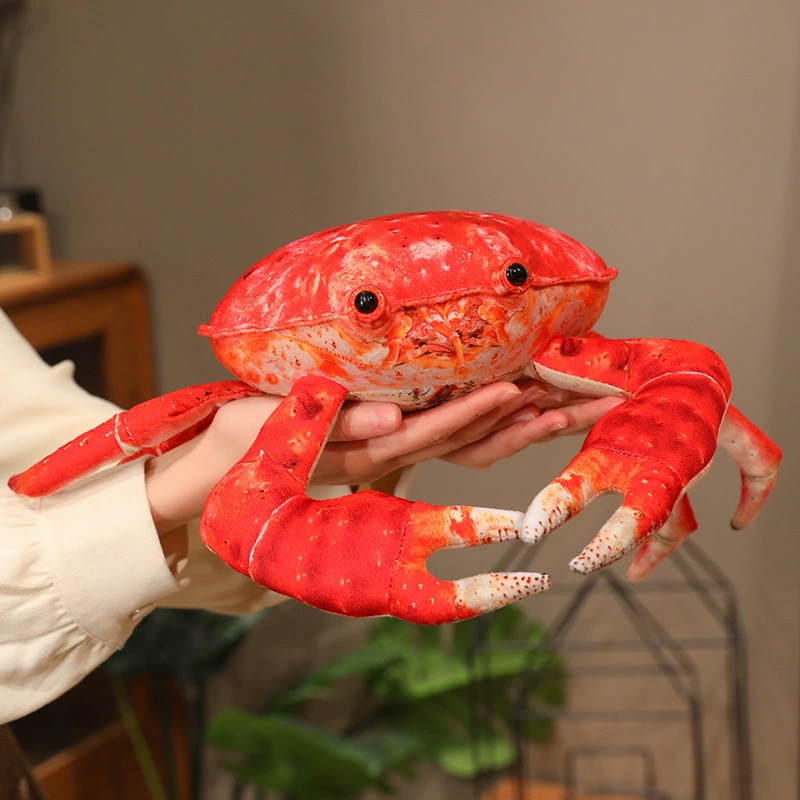 Realistic plush toy, rag doll, king crab