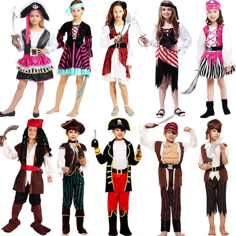 Children's Pirates of the Caribbean, set, halloween, cosplay