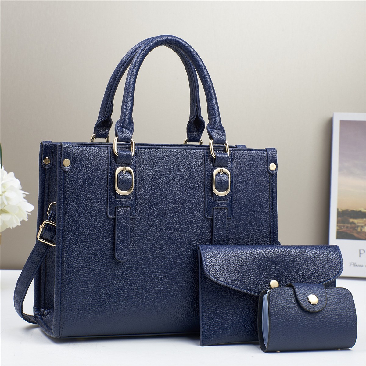Bolso de tres piezas para niños y madres bolso de tres piezas con textura bolso de hombro de moda comercio exterior al por mayor bolso de mujer de Taizhou bags de calidad