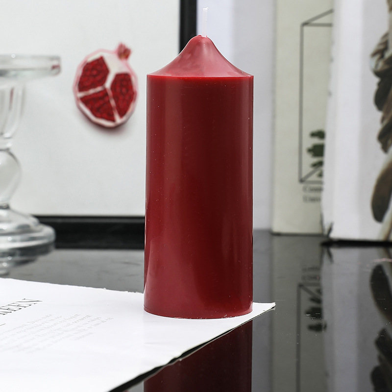 Vela aromática de cera de soja retro francesa color borgoña, vela romántica para bodas, decoración para el hogar, portavelas, venta al por mayor por pieza