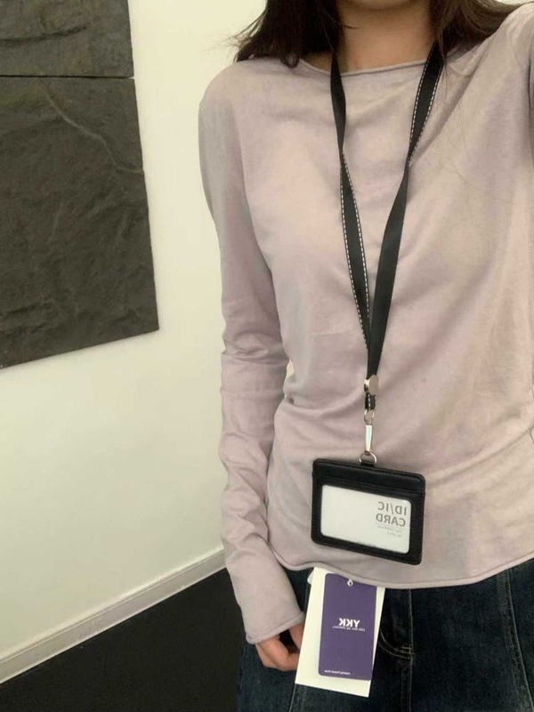早秋季简约百搭白色T恤衫女薄款防晒罩衫chic卷边松弛感长袖上衣|undefined