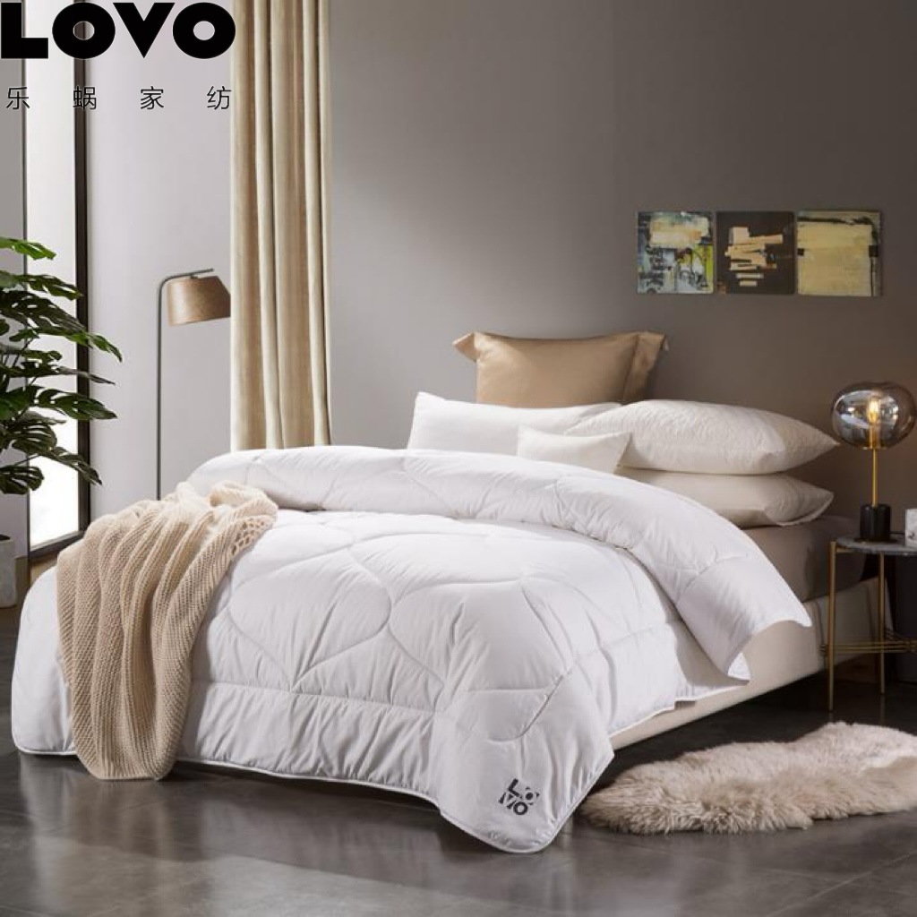 罗莱LOVO乐蜗家纺床上被子被芯羊毛被防钻绒素睿澳毛被四季通用