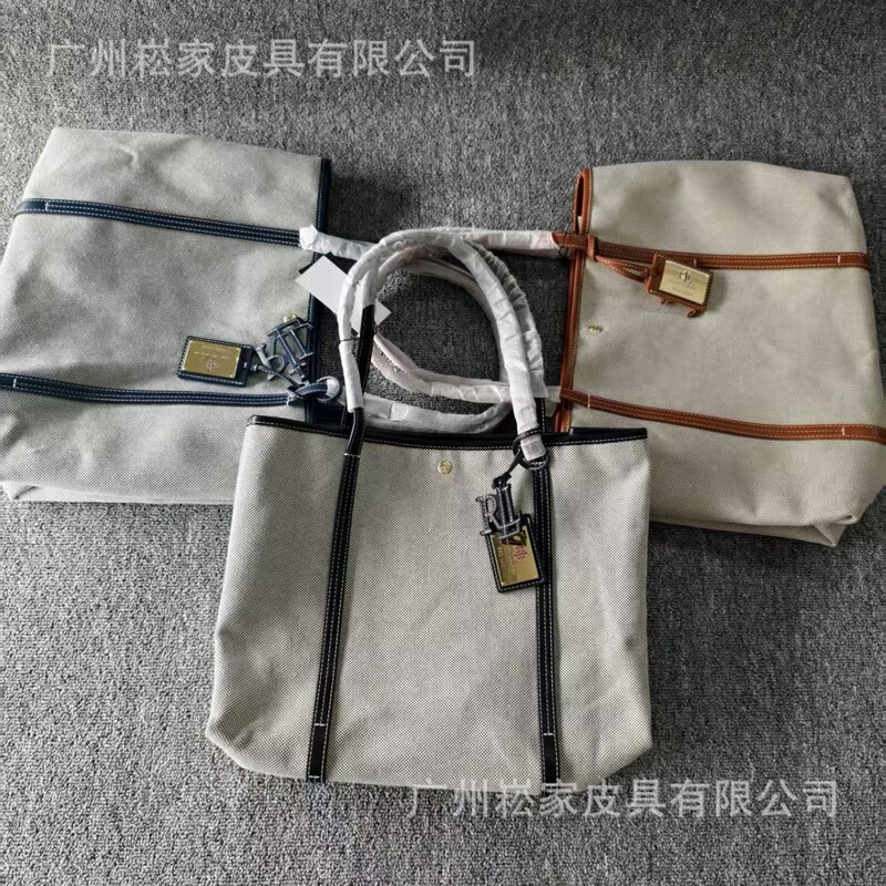 Cross-Border Rlph Luren Canvas Leather Large-Capacity Mommy Tote Bag Fashionable and Stylish Women's Bag