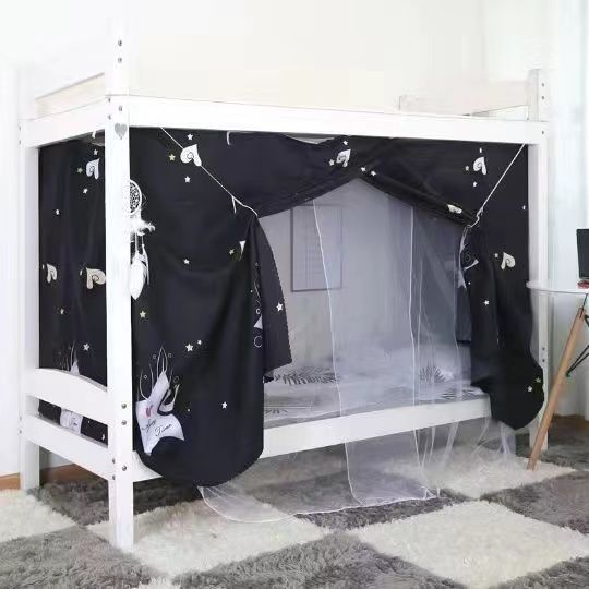 Dormitorio cortina de cama opacas mosquitera dormitorio de estudiantes integrado litera superior litera superior e inferior cama alta cortina cubierta cama individual