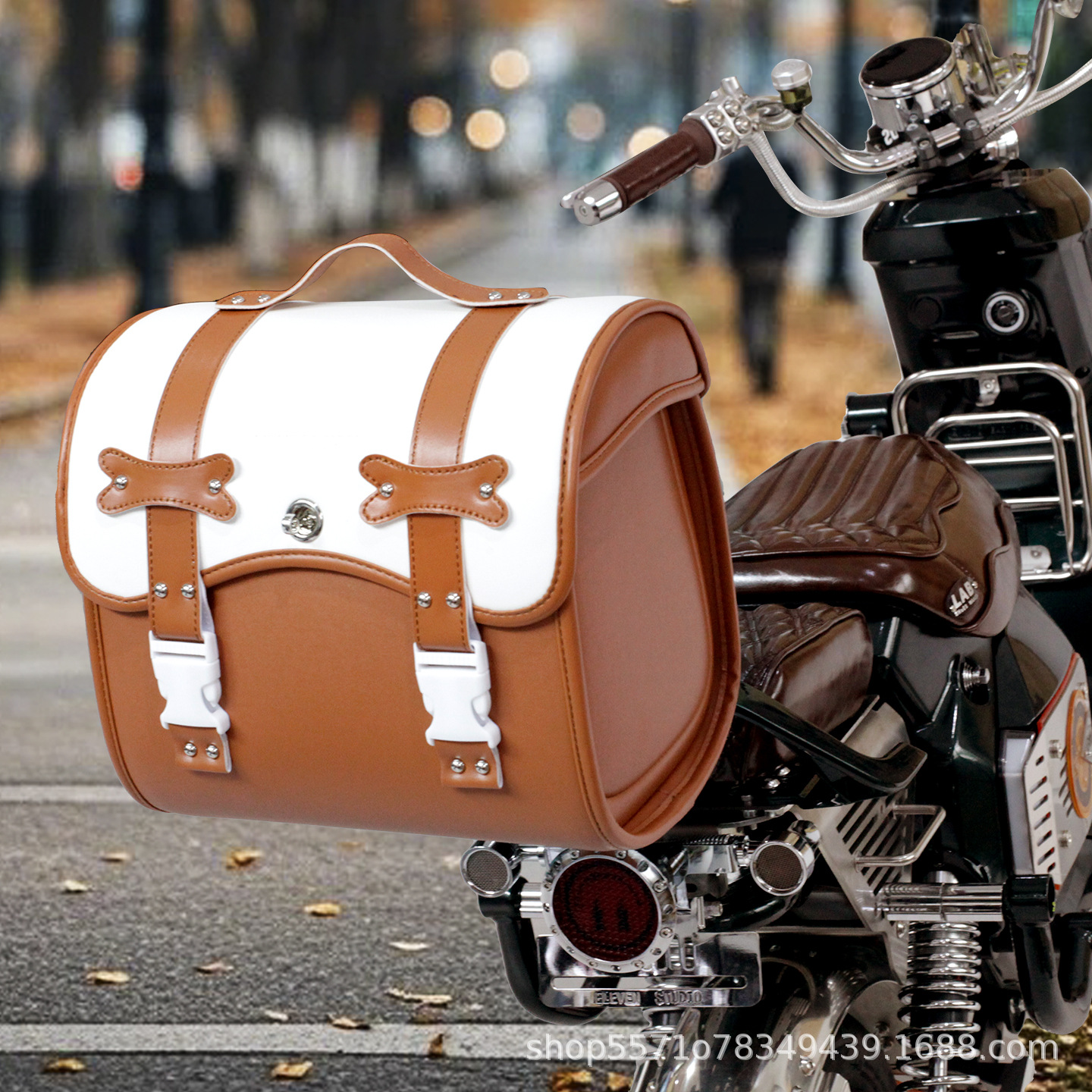 New Electric Vehicle Tail Box Bag, Universal Motorcycle Backrest Storage Bag, Universal Hanging Bag (Velcro Strap Type)