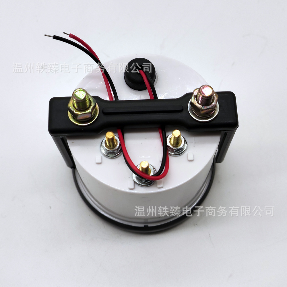 Car Modification 52mm Water Temperature Gauge 12V Universal Water Temperature Meter 40-120 ° Celsius Three-Way Connector + Transparent Shell