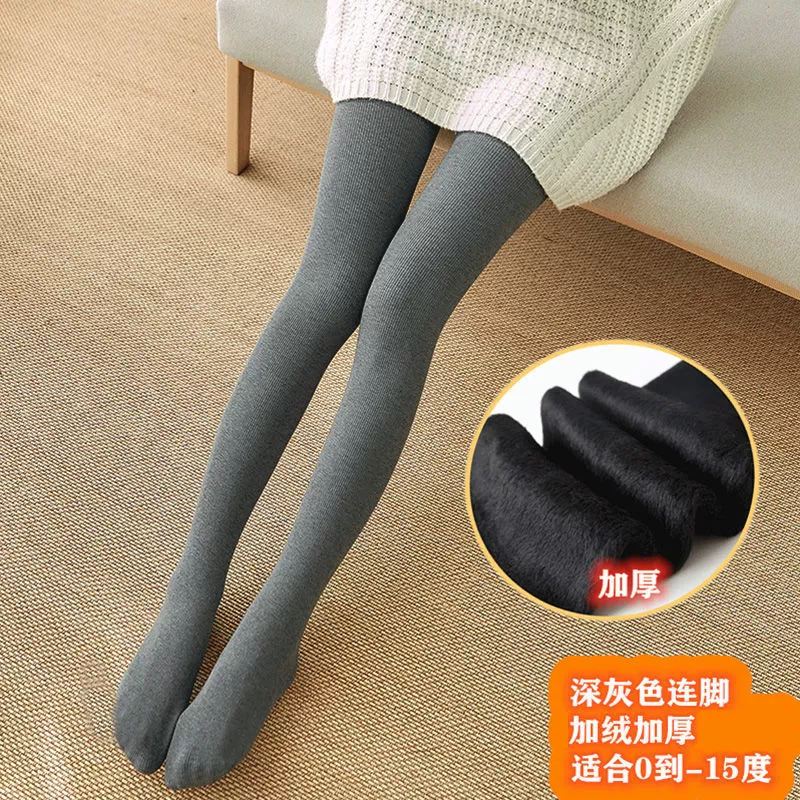 Fleece thin warm velvet leggings, demi-season keep warm trousers