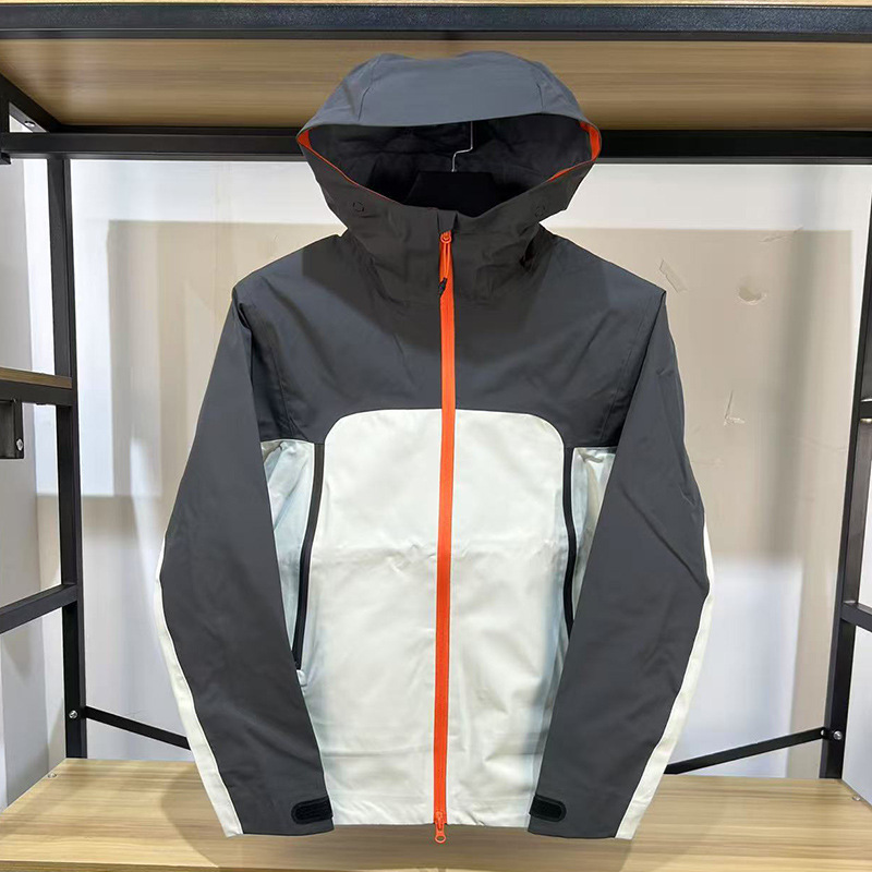 2025 New Two Trees Same Style Jacket Kl Color Matching Men's and Women's Laminated Outdoor Sports Windproof and Waterproof Jacket