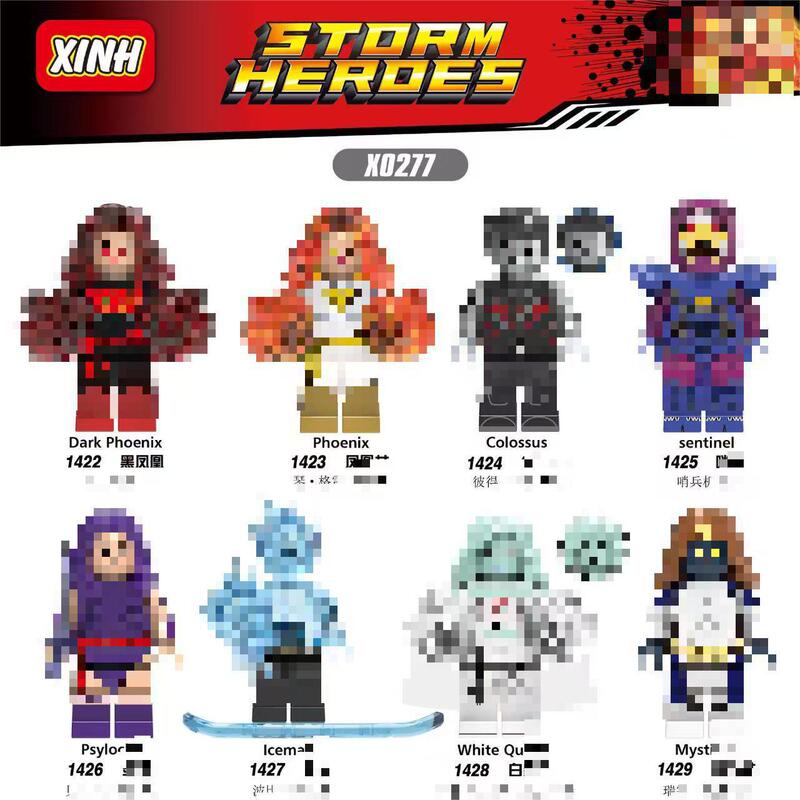 Foreign Trade Goods X0277 Super Hero Series Sentinel Ice Man White Queen Assembled Building Block Minifigure Toy Bag Wholesale Foreign Trade Goods X0277 Super Hero Series Sentinel Ice Man White Queen Assembled Building Block Minifigure Toy Bag Wholesale