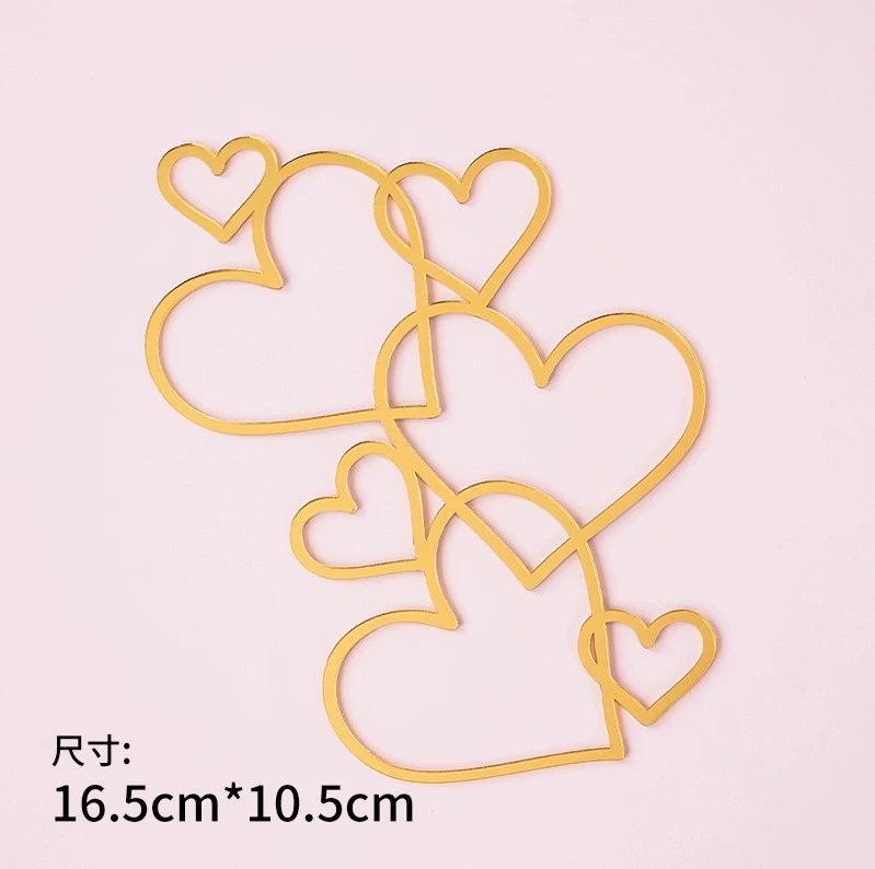 Cake topper heart picks, assorted red/rose and mixed sets, multiple pack sizes (70–100 pcs)