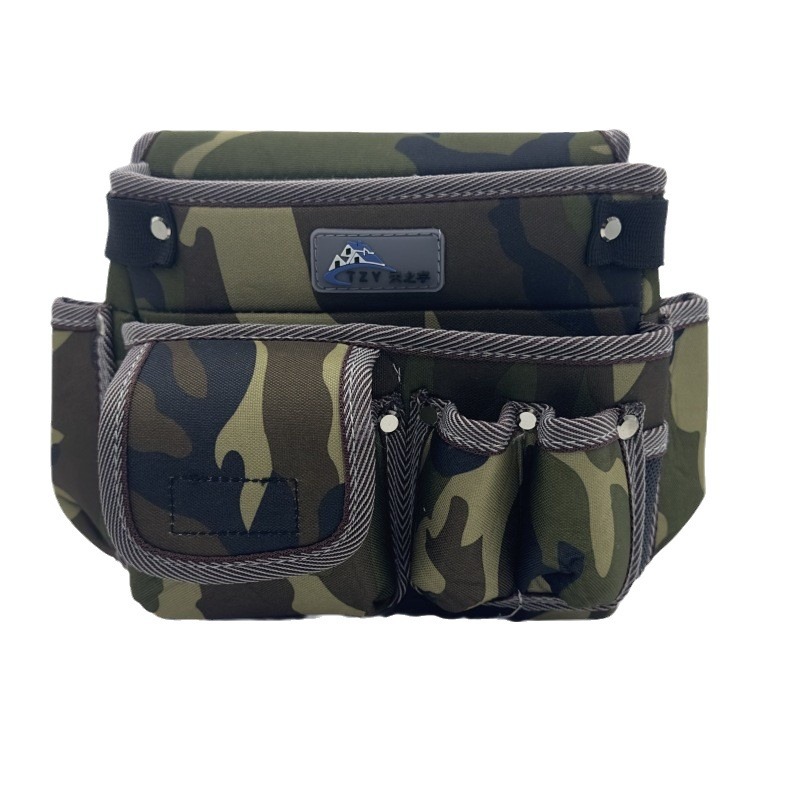 Almacenamiento y mantenimiento multifuncional transfronterizo electricista resistente al desgaste engrosada tela Oxford electricista carpintería bolsa de la cintura Kit de hardware