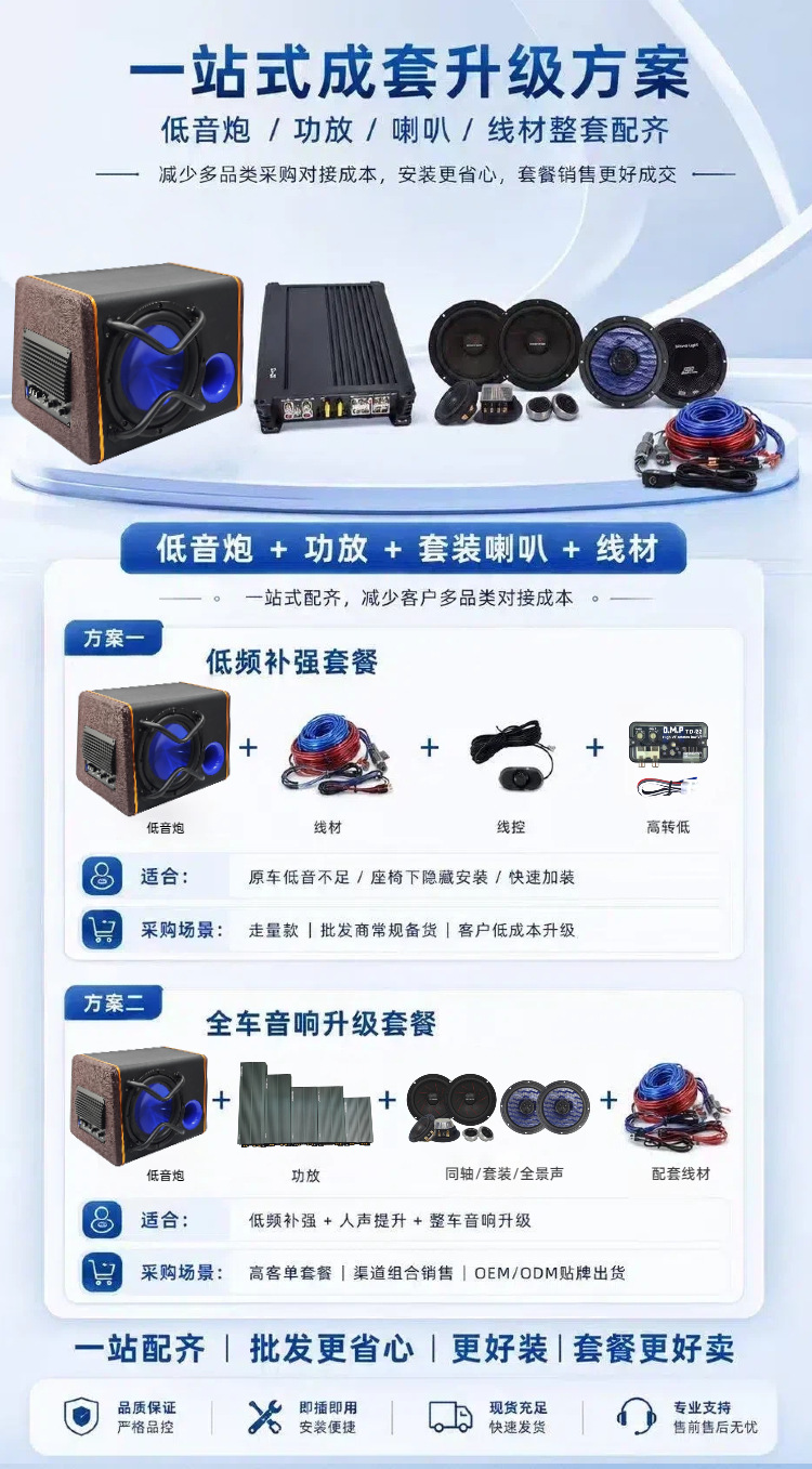 Source Factory 10inch Trunk Wooden Box Active Subwoofer 12V High Power In-stock Wholesale OEM Customization Wholesale