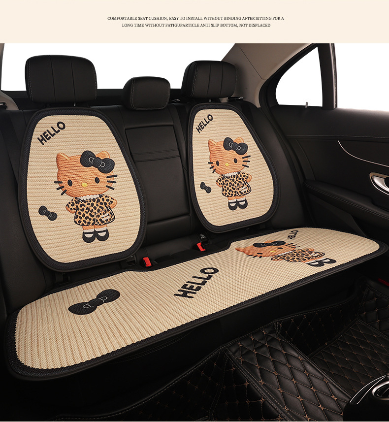 Cartoon Car Seat Cushion, Suitable for All Seasons, Cute and Thin Breathable Seat Cover for Girls, Summer Cooling Pad, Ventilated, 26 Styles