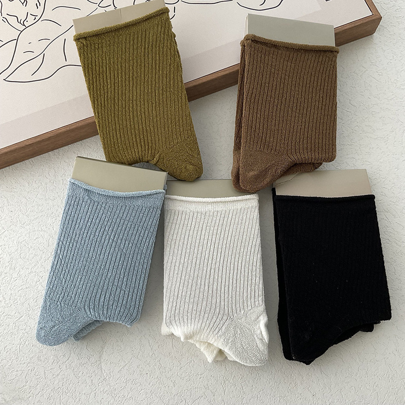 Large Square SD2068 Light Luxury Flash Silk Socks Thin Short Socks Handmade Boneless Loosen Socks with Leather Shoes Women's Socks