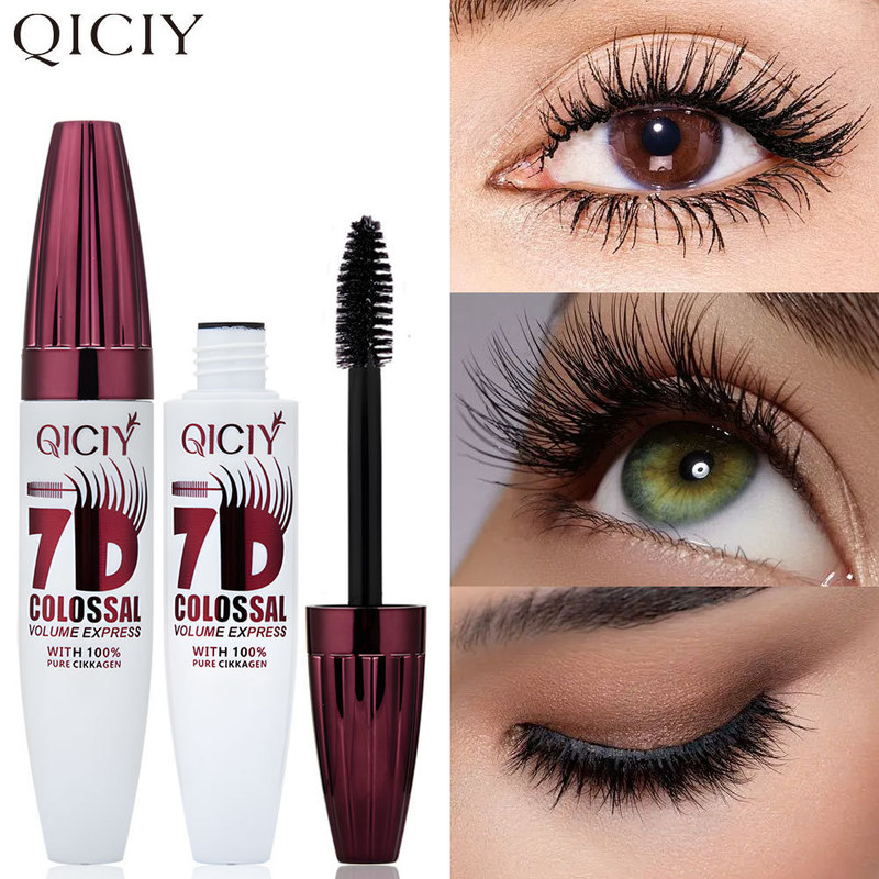 Cross-Border Hot-Selling Product, All in English, Qiciy Mascara, Waterproof, Non-Smudging, Thickening, Curling, Lengthening, 7D Mascara Makeup Cross-Border Hot-Selling Product, All in English, Qiciy Mascara, Waterproof, Non-Smudging, Thickening, Curling, Lengthening, 7D Mascara Makeup