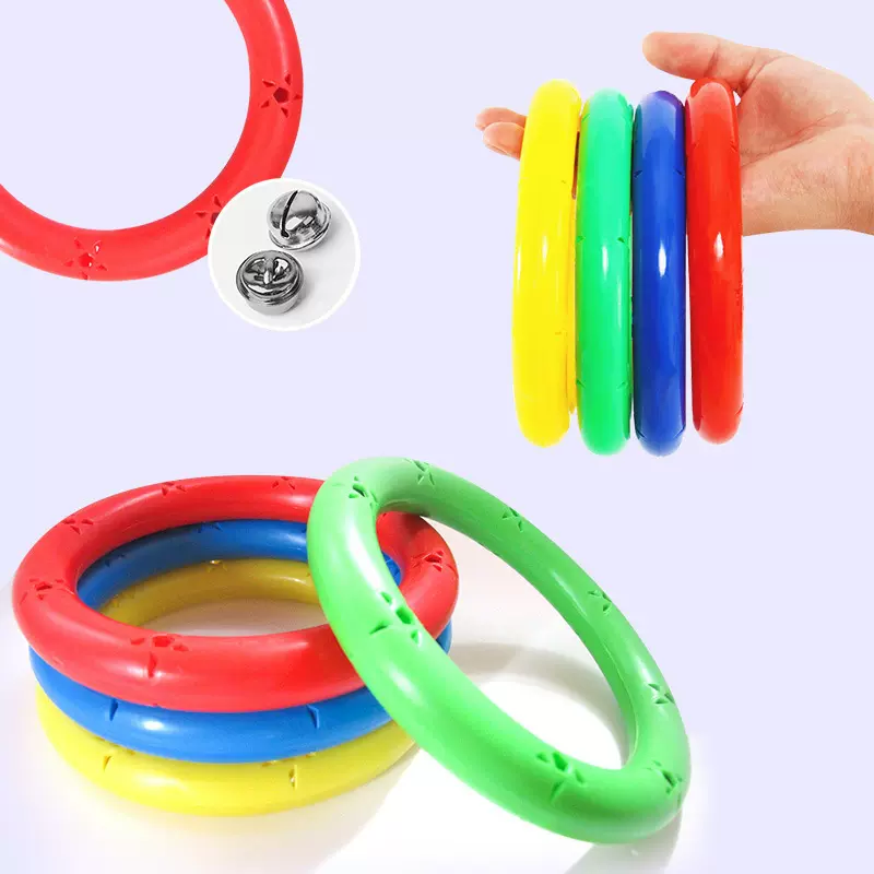 幼儿园有声体操环早操哑铃环儿童体操圈舞蹈塑料圈宝宝手环手摇铃