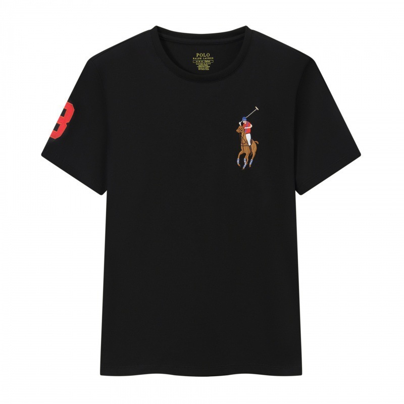 Tommy トミー サマー メンズ ラウンドネック レター Tシャツ 半袖 スリム 刺繍 トップス カジュアル 万能 スポーツ コットン|undefined