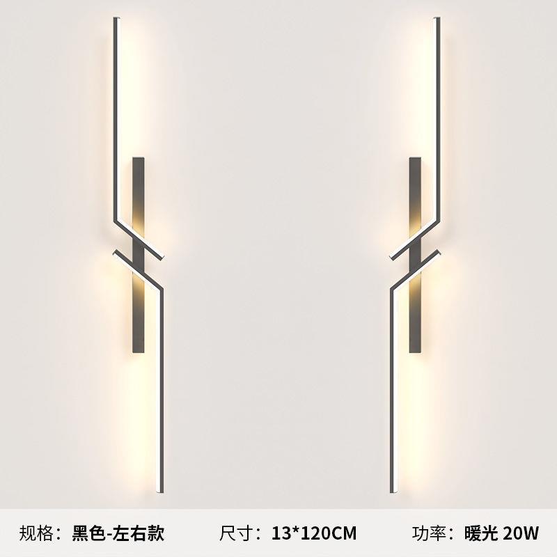 Luz simple moderna rejilla de lujo sala de estar TV lámpara de pared de fondo minimalista tira red creativa dormitorio lámpara de noche