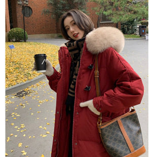 Down Cotton Outwear for Women over the Knee Long 2025 New Korean Style Fashionable Cotton Jacket for Women Thickeneded Winter Cotton Outwear