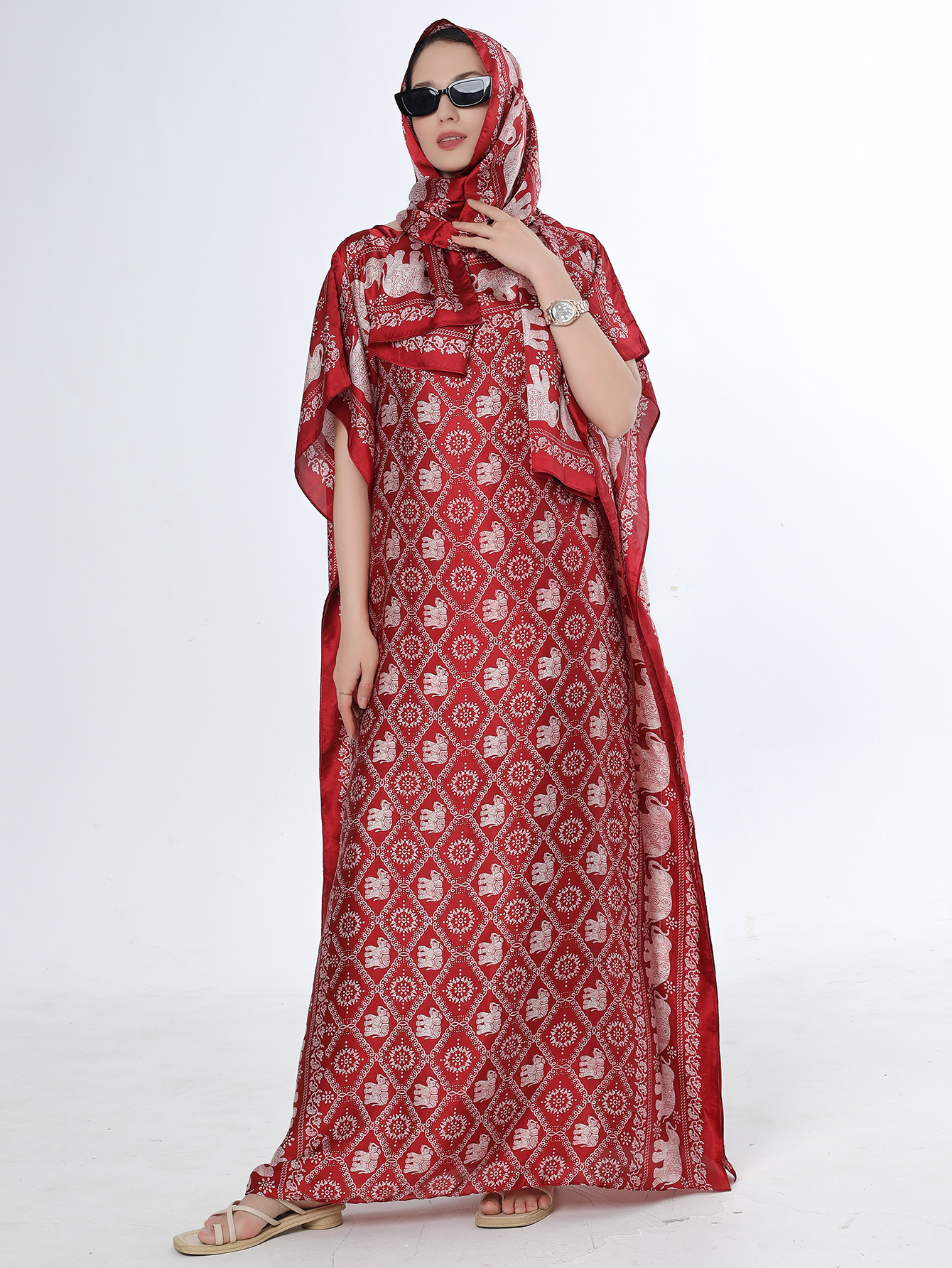 2025 primavera y verano nuevo Amazon venta rápida ropa malaya camisa de arena imitación seda brocado ropa de protección solar de vacaciones de playa