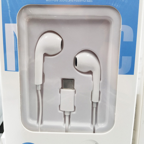 type-c socket wire-controlled headphone cable in-ear headphones mobile phone universal music headphones type-c wired