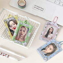 韩国INS可爱3寸卡套PVC追星爱豆收纳小卡卡包钥匙卡套挂件