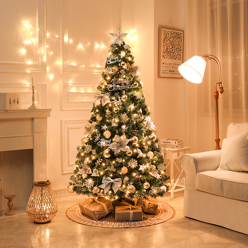 2024 nuevo árbol de Navidad transfronterizo grande paquete de árbol luminoso decoración de piso decoración de Navidad doméstica centro comercial