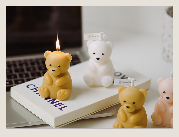 Cute Bear Paraffin Candle 1 Piece display picture 11