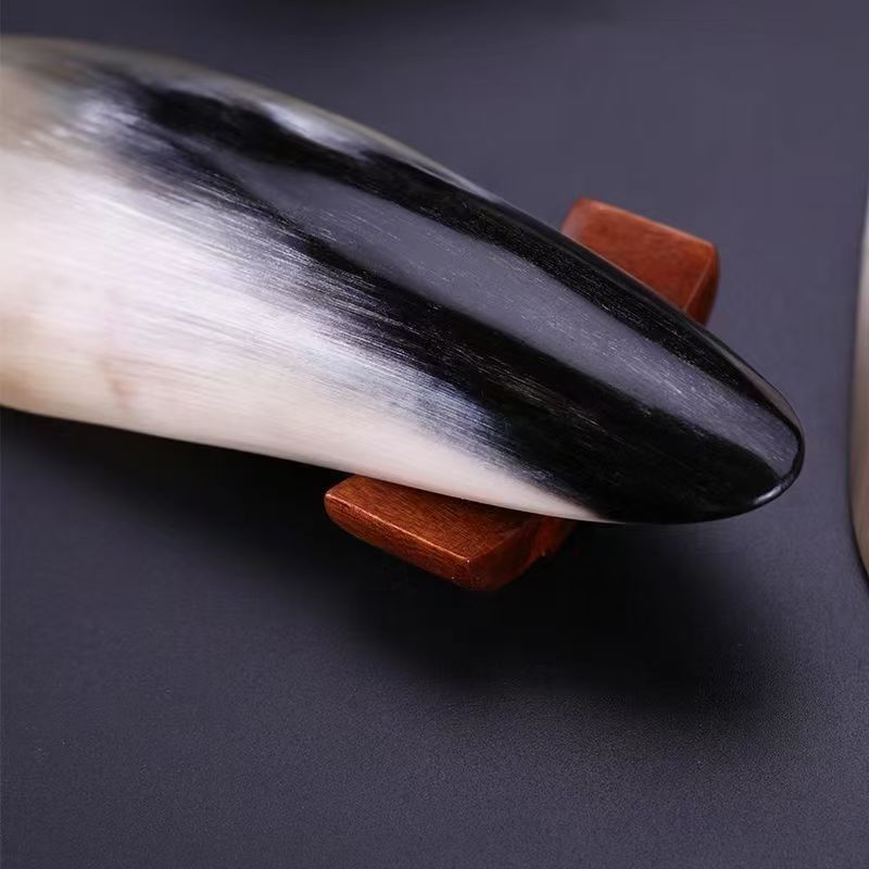 Horn scraping tube, full body universal scraping board, tendon pulling rod, massage board, back scraping, extra large tea spoon horn tube
