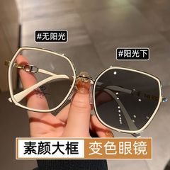 近視閃鑽女款防曬潮框架變色配帶可平光鏡高顏值度數墨鏡眼鏡框