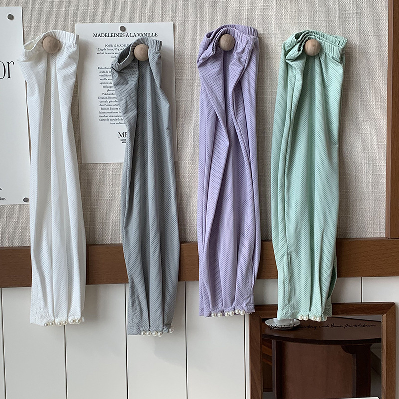 Perla protector solar hielo manga de bicicleta al aire libre respirable hielo manga suelta respirable ajustable guante de manguito de hielo protector solar