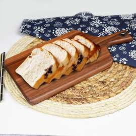 复古实木托盘长方形寿司盘披萨盘面包水果盘相思木带手柄家用餐具