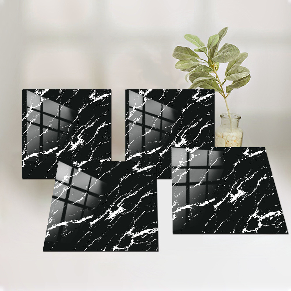 Luxury Black Marble Wall Stickers For Kitchen And Bathroom Decor_voghion.com