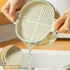 蓋付き水切りかご、キッチンシンク、フルーツバスケット、水切りかご、野菜かご、野菜と果物の洗い物トレイ